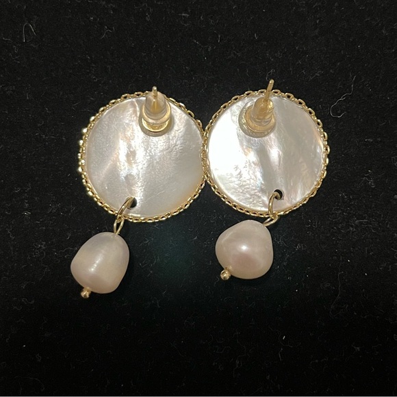 4️⃣for$20 NEW boutique 18K gold plated Pearl dangle earrings jewelry statement - Picture 5 of 5